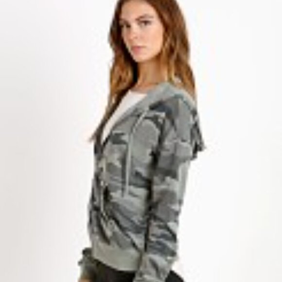 Splendid Gray Camouflage Hoodie in XS - Picture 2 of 7